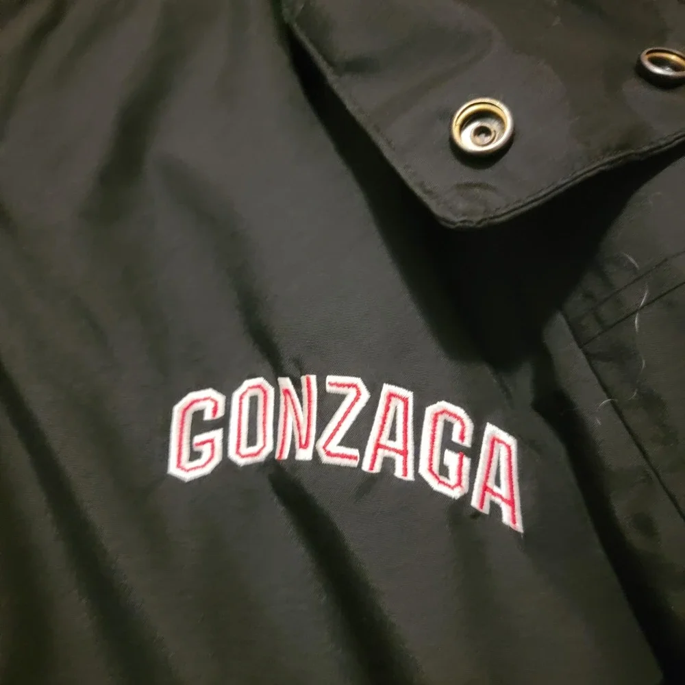 Gonzaga Bulldogs Nike Hooded Jacket Mens Black Red Fleece Lined Size XXL